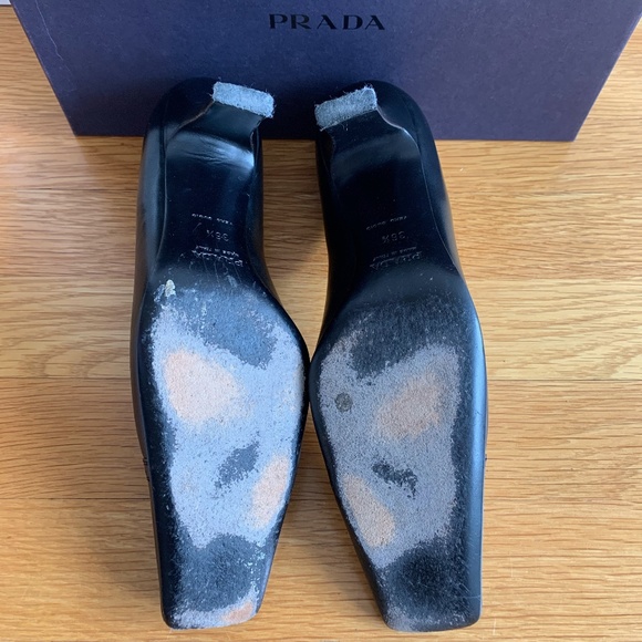 Prada Square Toe Heel with Flower Detail - Picture 5 of 8